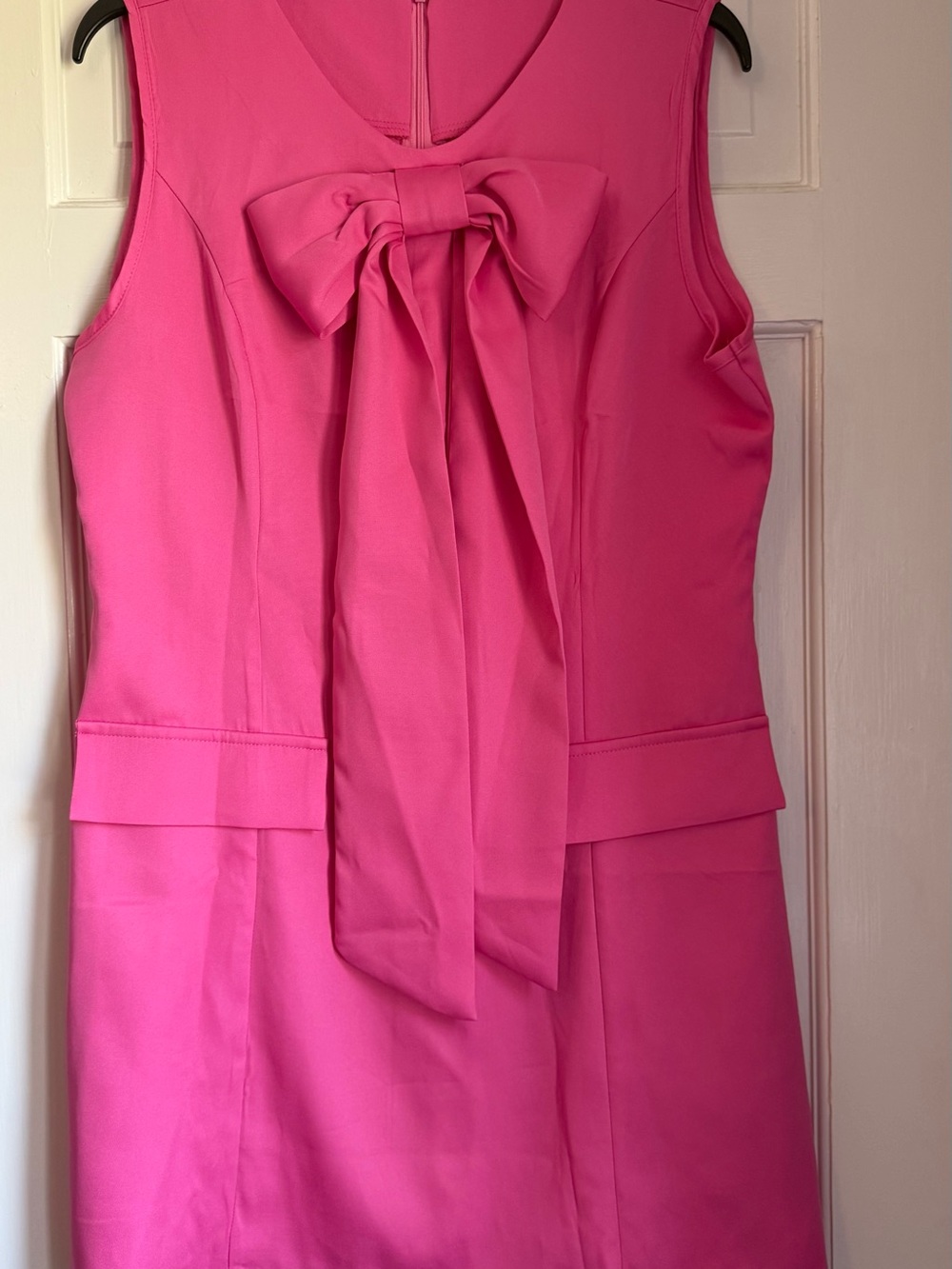 SHEIN Hot Pink Sleeveless Bow-Front Mini Dress